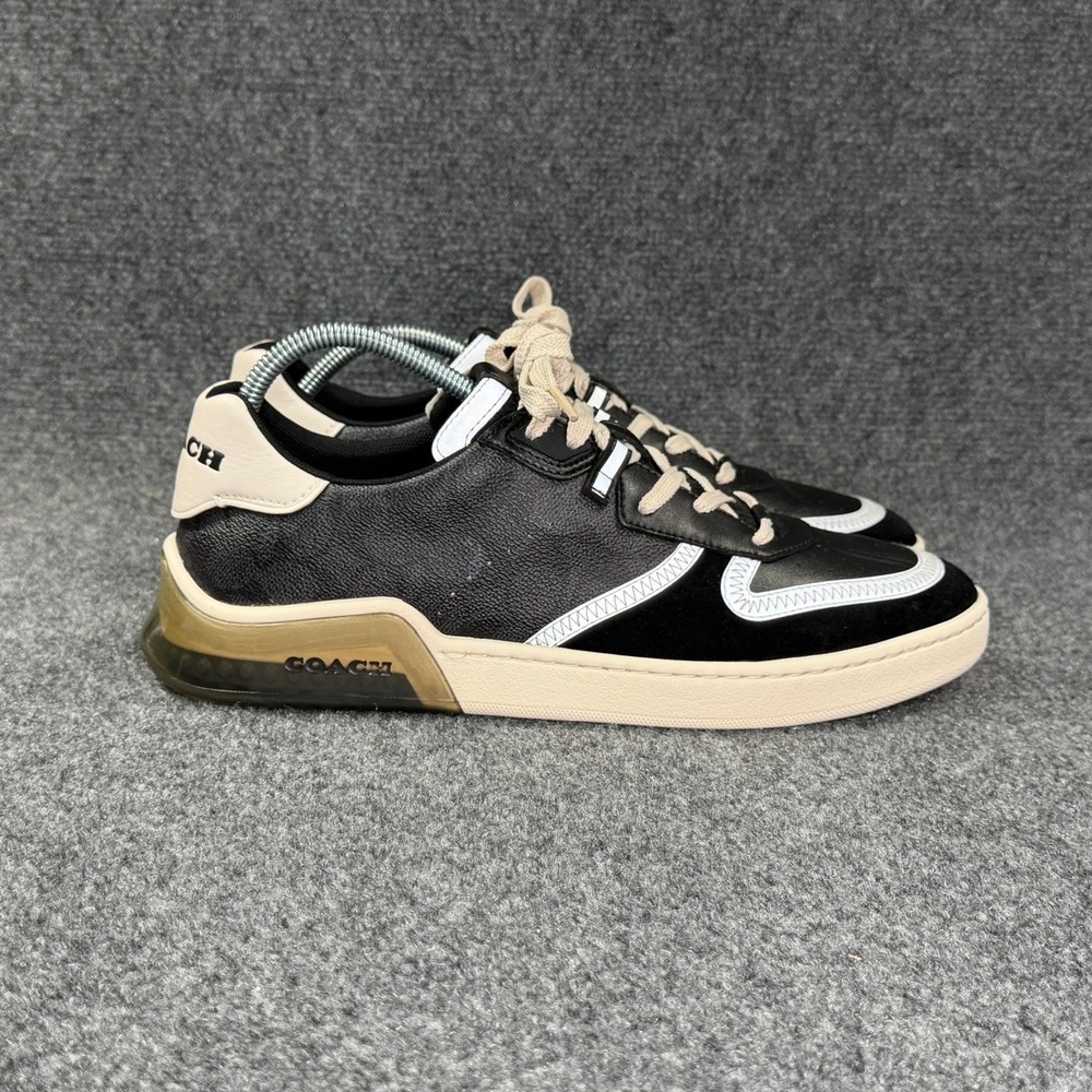 Coach Citysole Court Sneakers Mens 11.5 Black Leather Low Lace Athletic Business